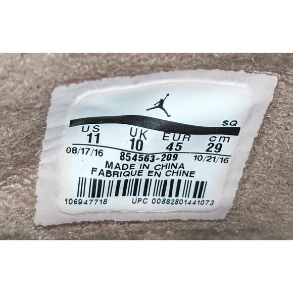 NIKE Mens Air Jordan WESTBROOK 0.2 High Top Sneakers Shoes Size 11 Khaki Suede - Picture 9 of 9